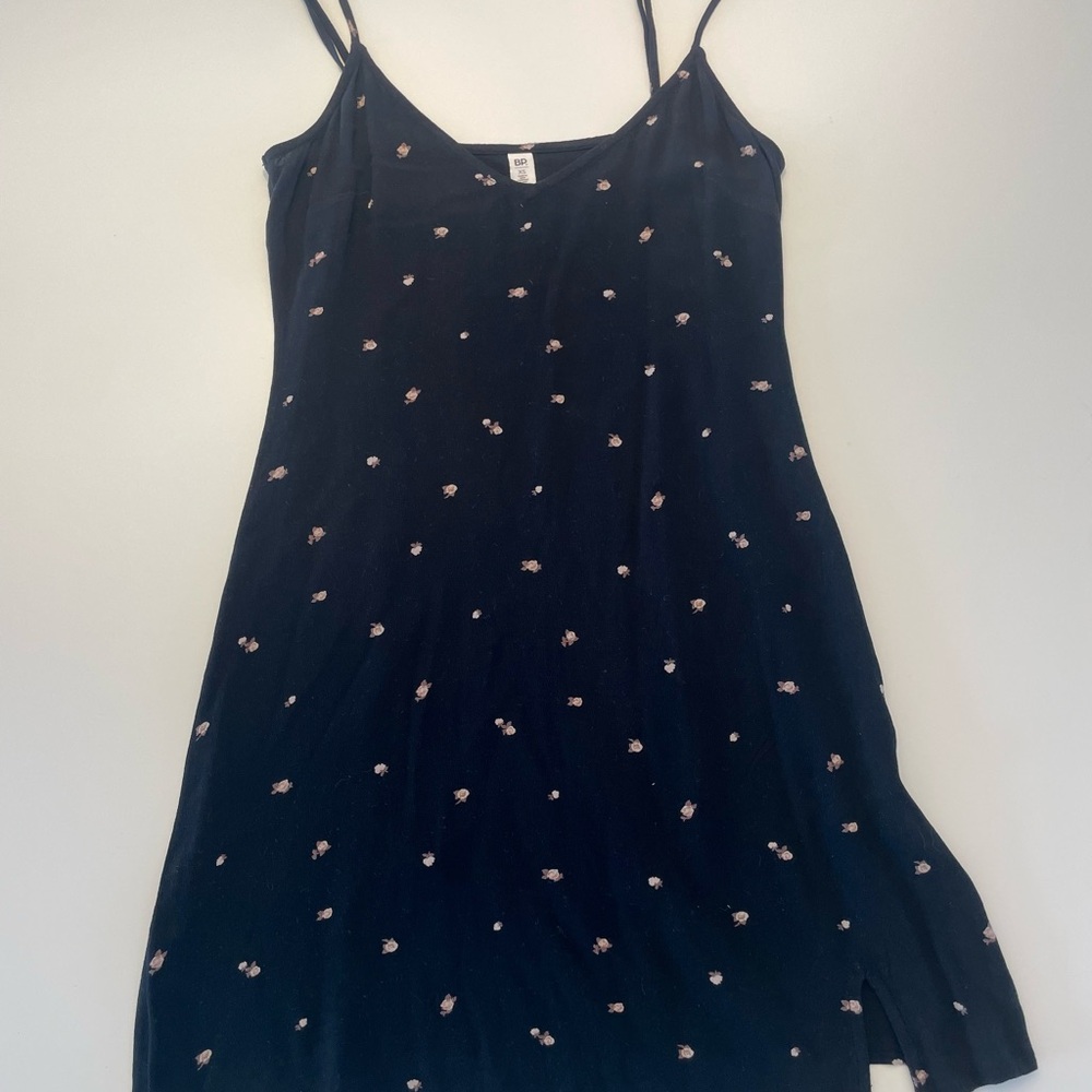 Floral Black Dress